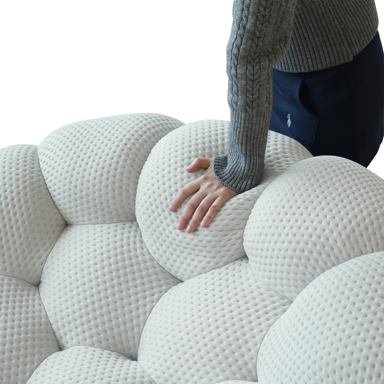 Modern 3D Honeycomb Bubble Sofa - Comfy Loveseat Couch