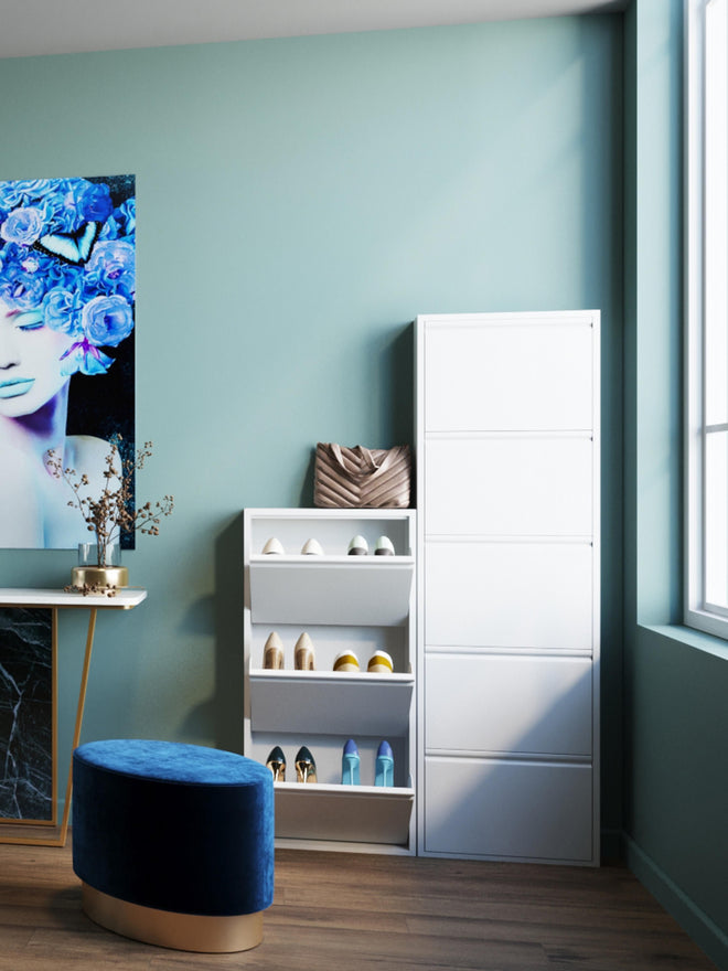 SLIM STEEL SHOE CABINET – ITALIAN DESIGN