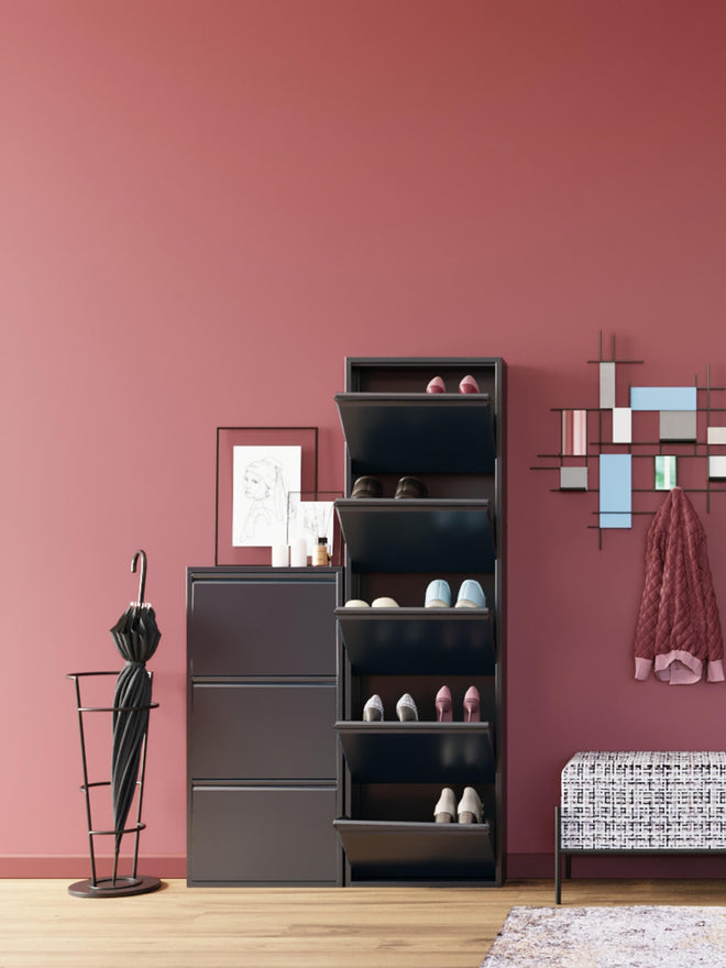 SLIM STEEL SHOE CABINET – ITALIAN DESIGN