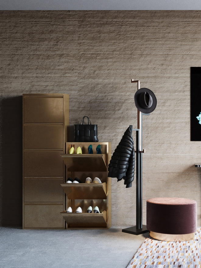 SLIM STEEL SHOE CABINET – ITALIAN DESIGN