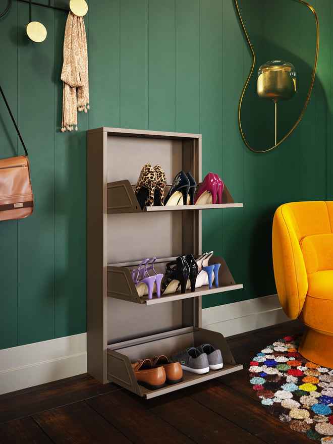 SLIM STEEL SHOE CABINET – ITALIAN DESIGN