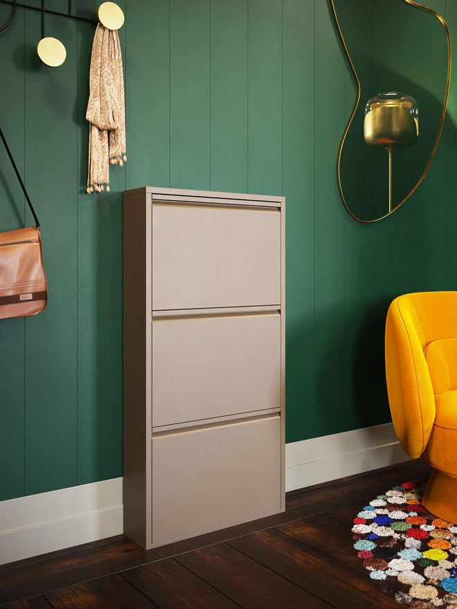 SLIM STEEL SHOE CABINET – ITALIAN DESIGN