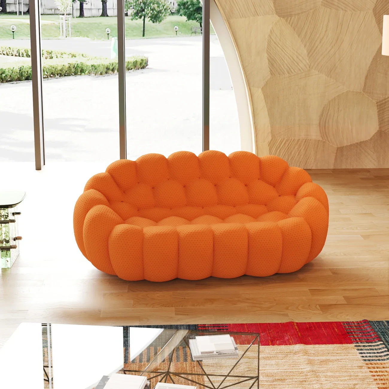 Modern 3D Honeycomb Bubble Sofa - Comfy Loveseat Couch