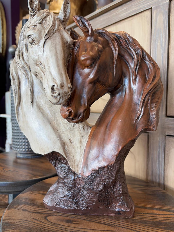 🐴Double Horse Bust Sculpture - 🔥Last Day 49% OFF