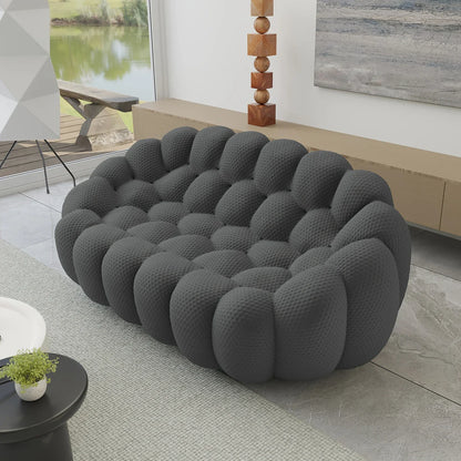 Modern 3D Honeycomb Bubble Sofa - Comfy Loveseat Couch