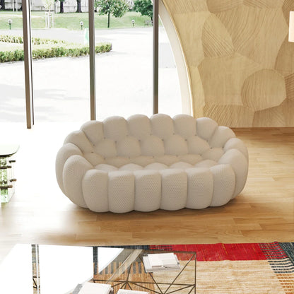 Modern 3D Honeycomb Bubble Sofa - Comfy Loveseat Couch