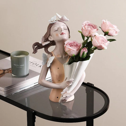 🌷Butterfly Girl Ceramic Vase