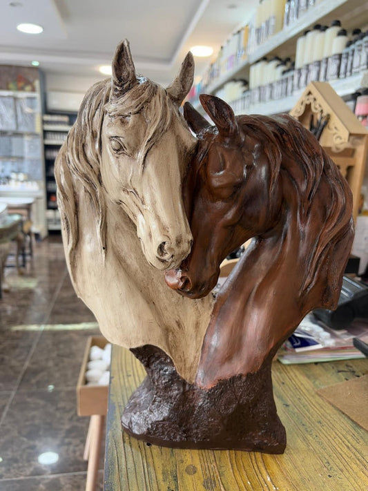 🐴Double Horse Bust Sculpture - 🔥Last Day 49% OFF
